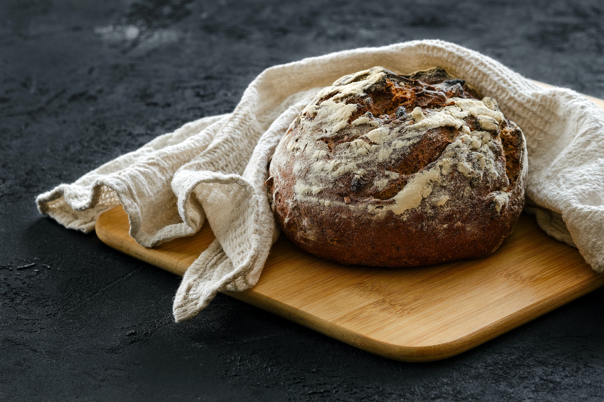 Artisan freshly baked broun bread